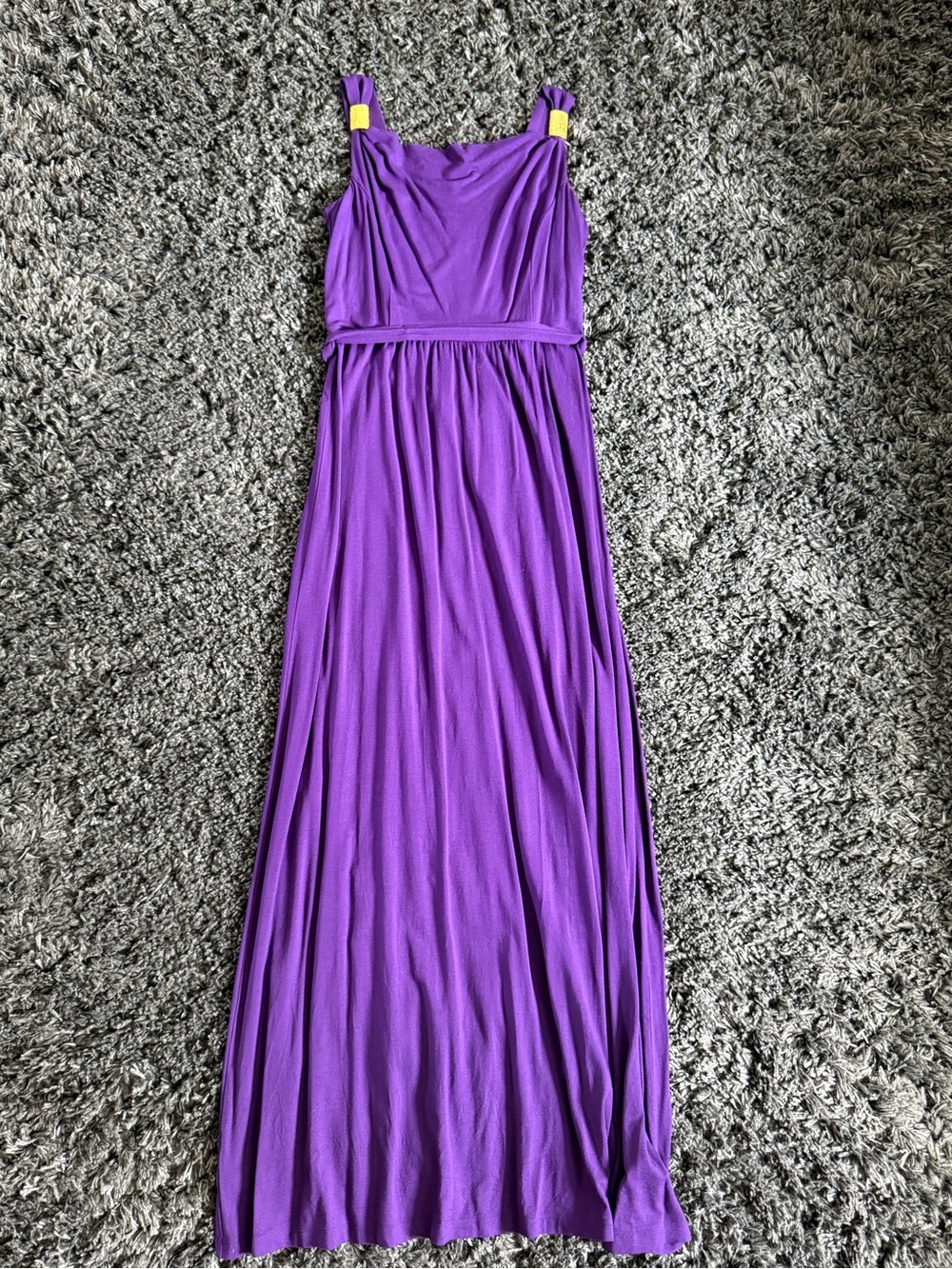 Ann Taylor Purple Maxi Dress with Gold